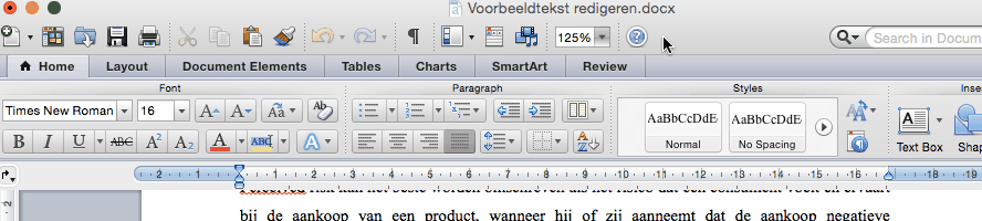 Vis korrekturlæserens ændringer Word til Mac 2011
